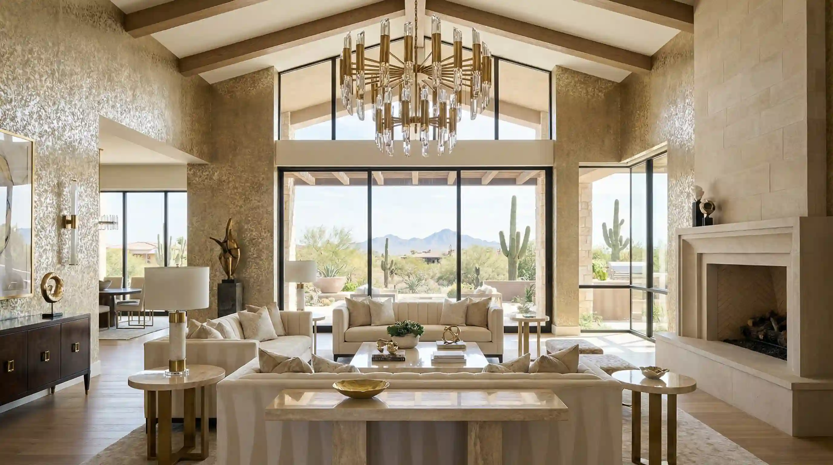 Wallpaper installer applying wallcovering in Sacramento home